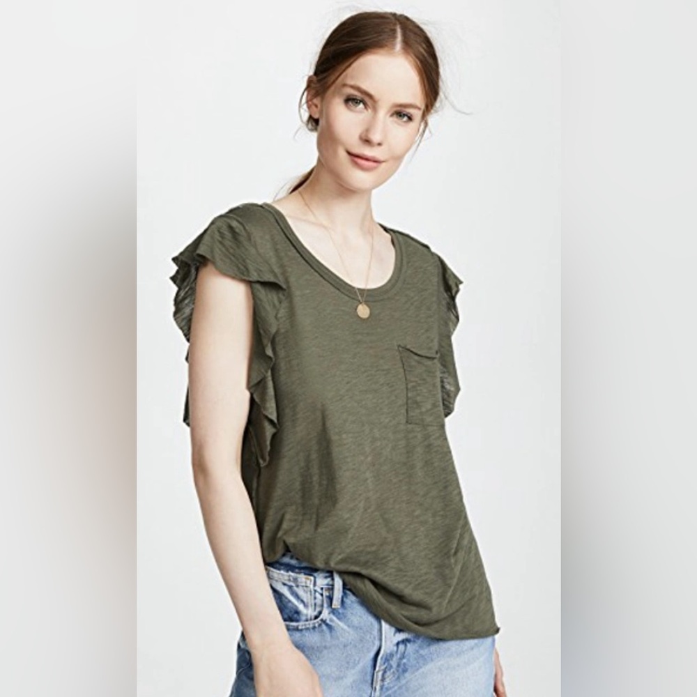 Free People We The Free Ruffle Sleeve Tee